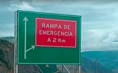 Señalización rampa de emergencia
