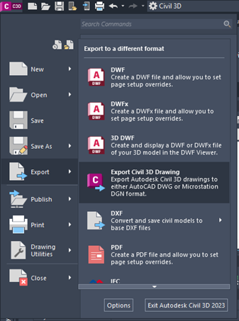 Exportar CIVIL3D