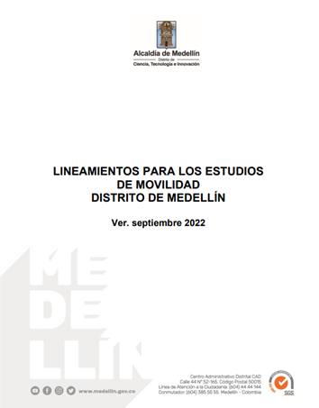 Lineamientos para estudios de movilidad Medellín